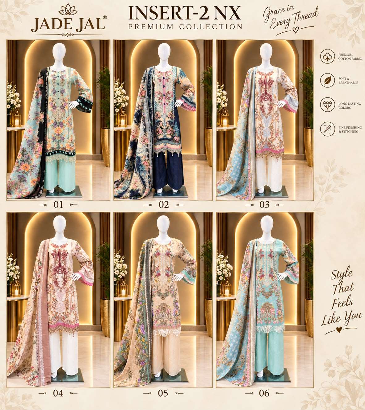JADE JAL INSERT NX READY TO WEAR COLLECTION BY DEEPSY SUITS - 01 - 06 B