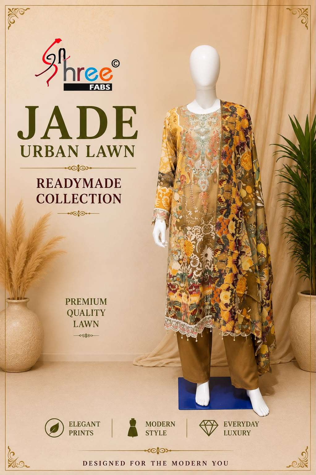 JADE URBAN LAWN READYMADE COLLECTION BY SHREE FABS - 04