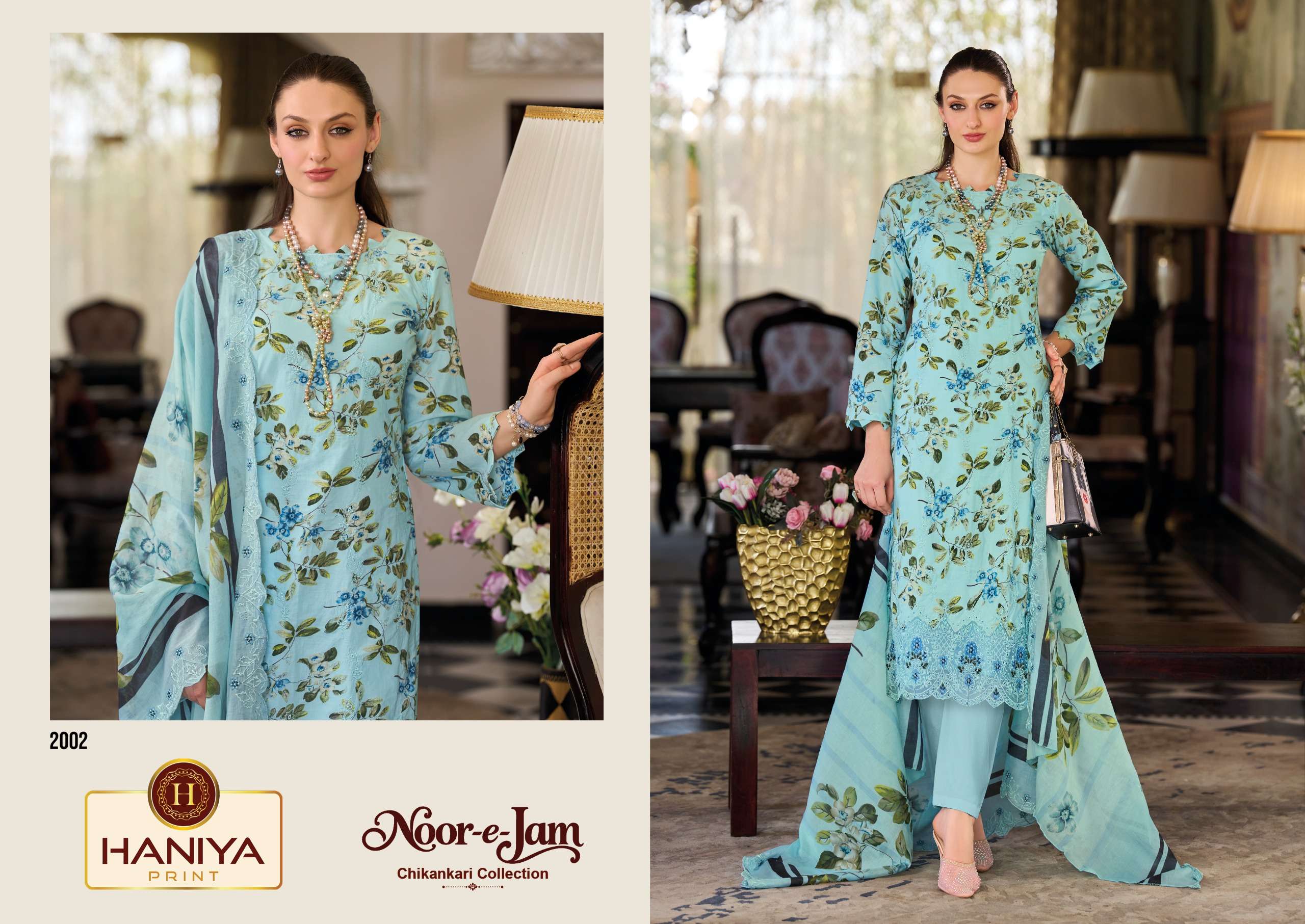 NOOR E ZAM CHIKANKARI COLLECTION BY HANIYA PRINT - 02