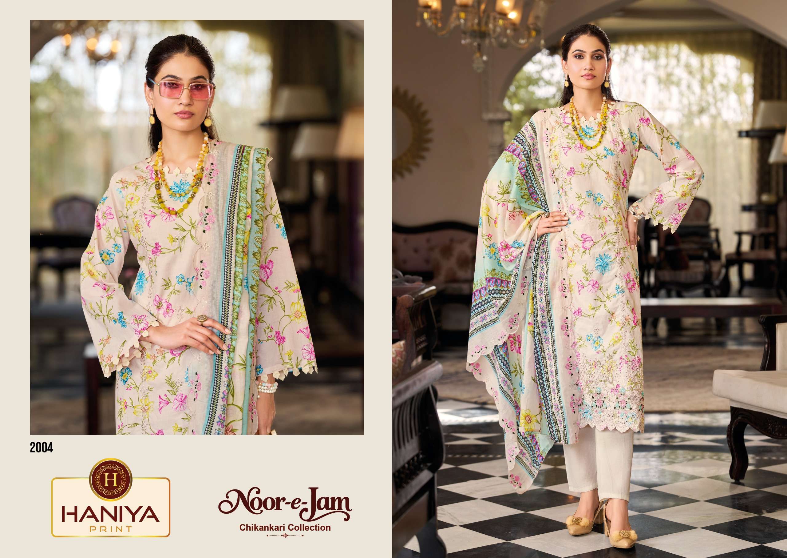 NOOR E ZAM CHIKANKARI COLLECTION BY HANIYA PRINT - 06