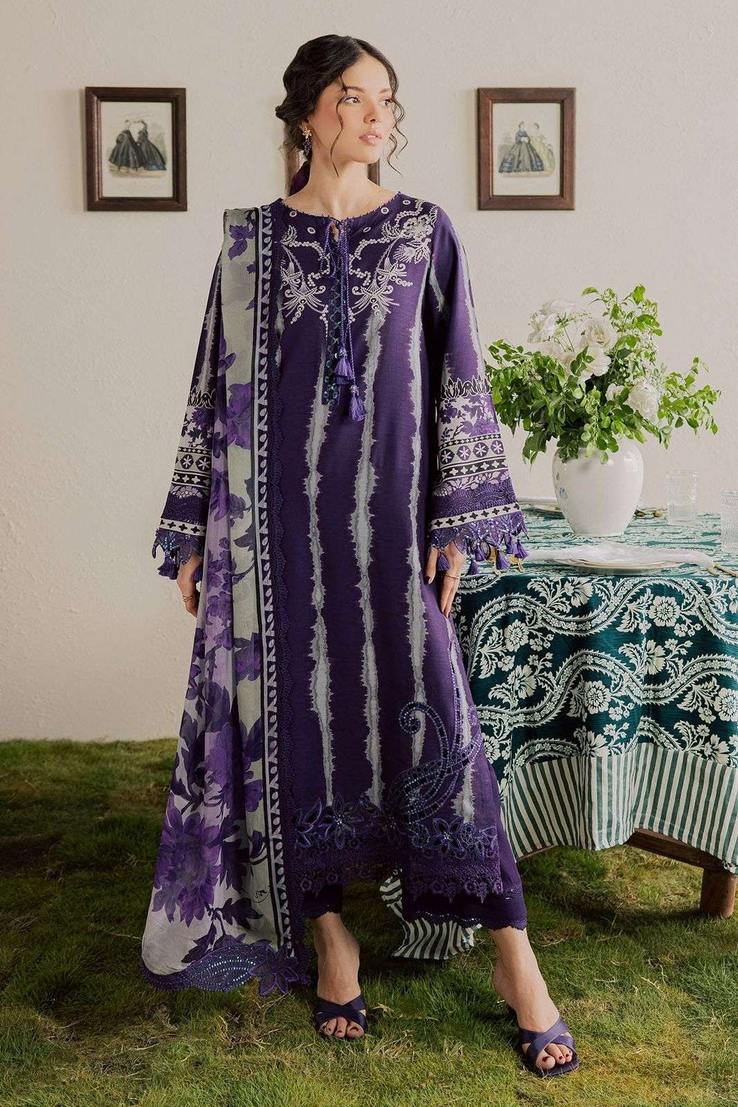 NUREH GARDENIA EMBROIDERED & PRINTED VISCOSE COLLECTION BY NUREH - 05