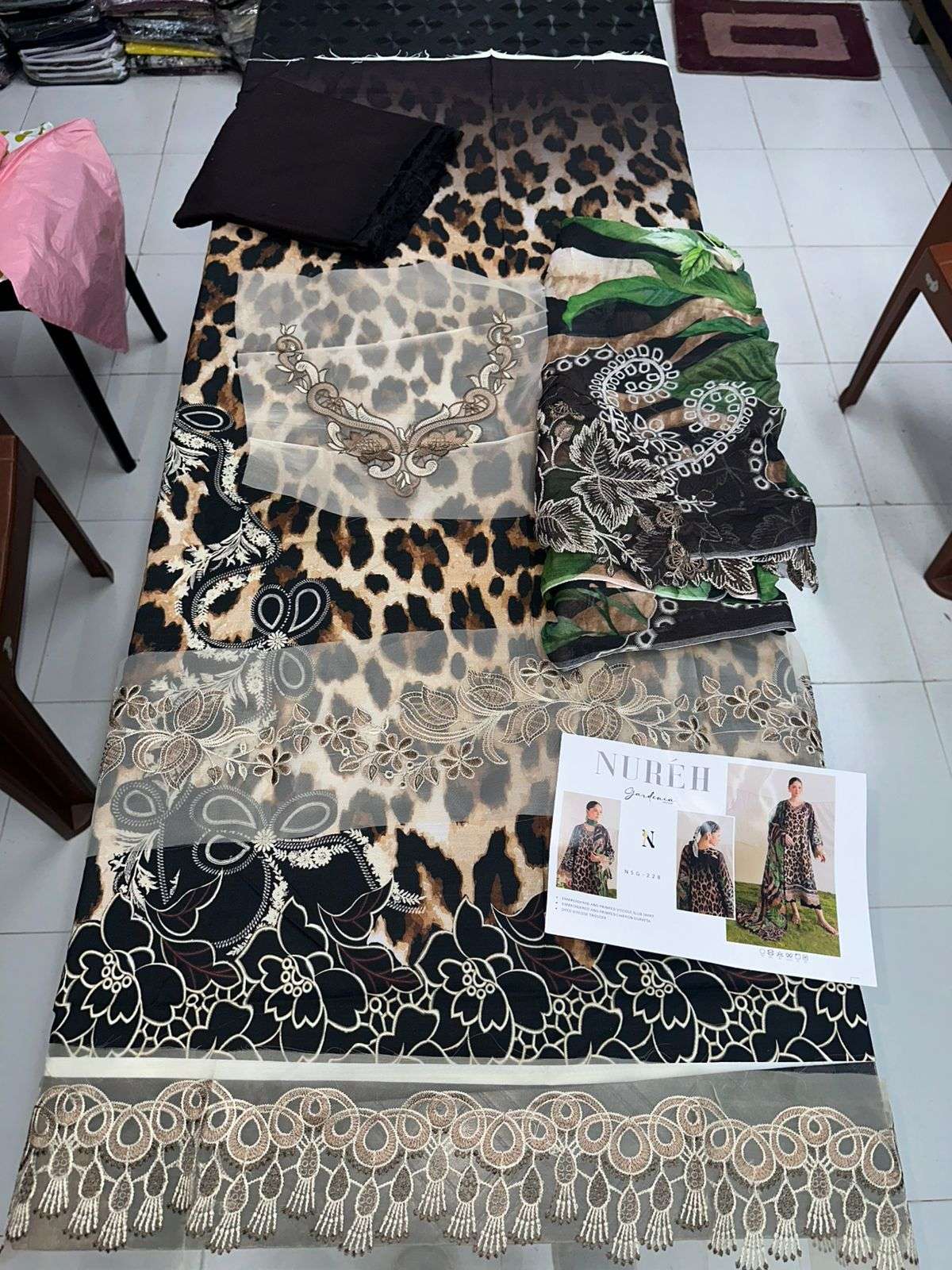 NUREH GARDENIA EMBROIDERED & PRINTED VISCOSE COLLECTION BY NUREH - 08