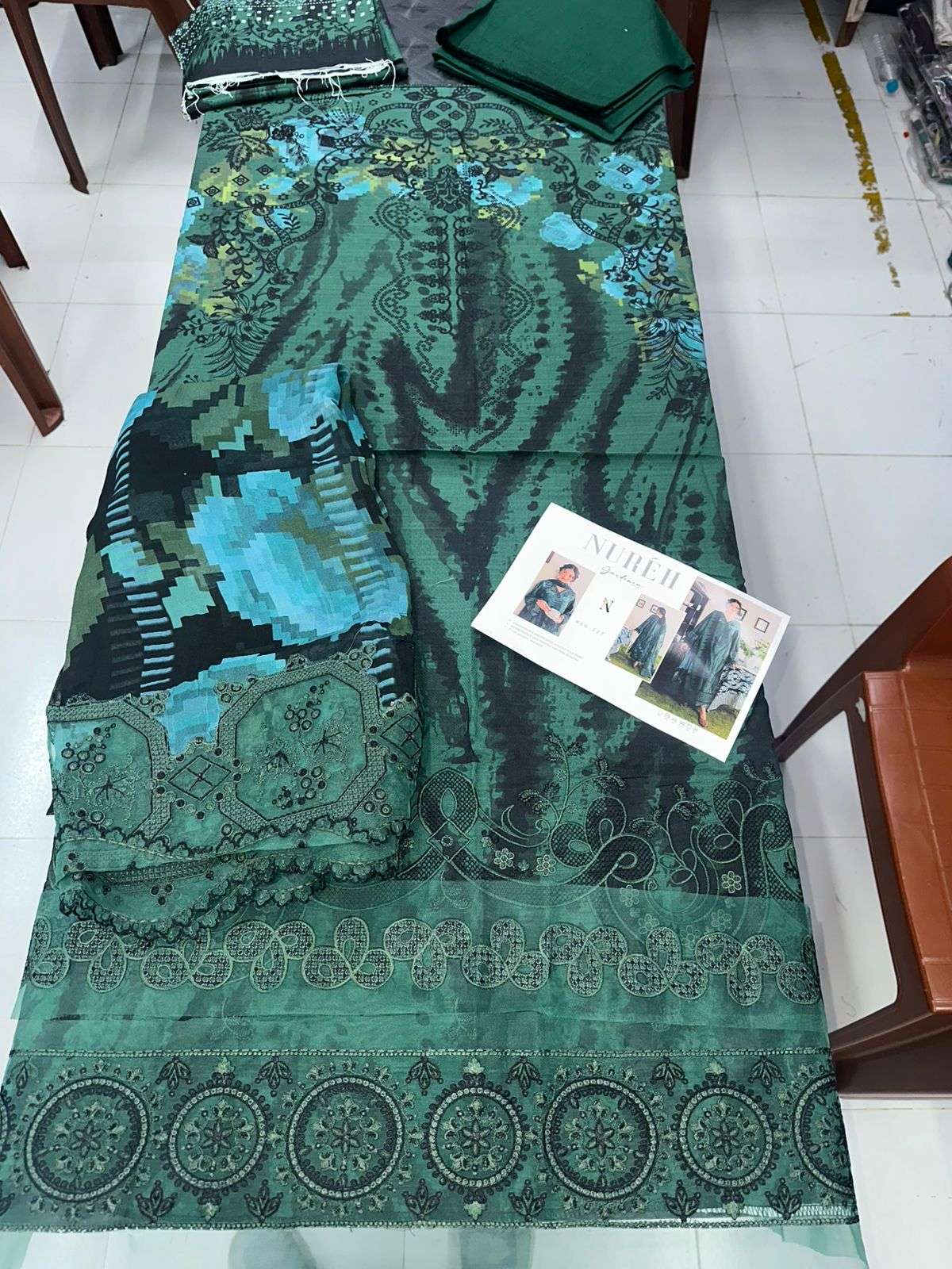 NUREH GARDENIA EMBROIDERED & PRINTED VISCOSE COLLECTION BY NUREH - 10