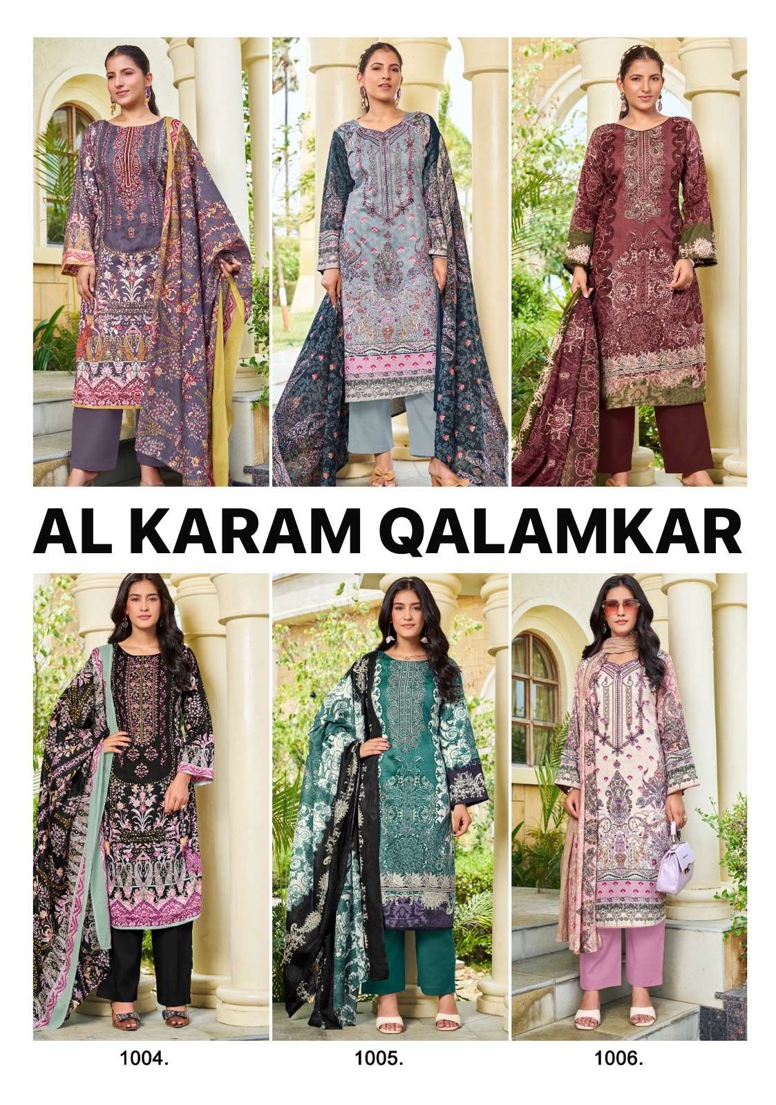 QALAMKAR SELF EMBROIDERY WORK BY AL KARAM - 01 - 06
