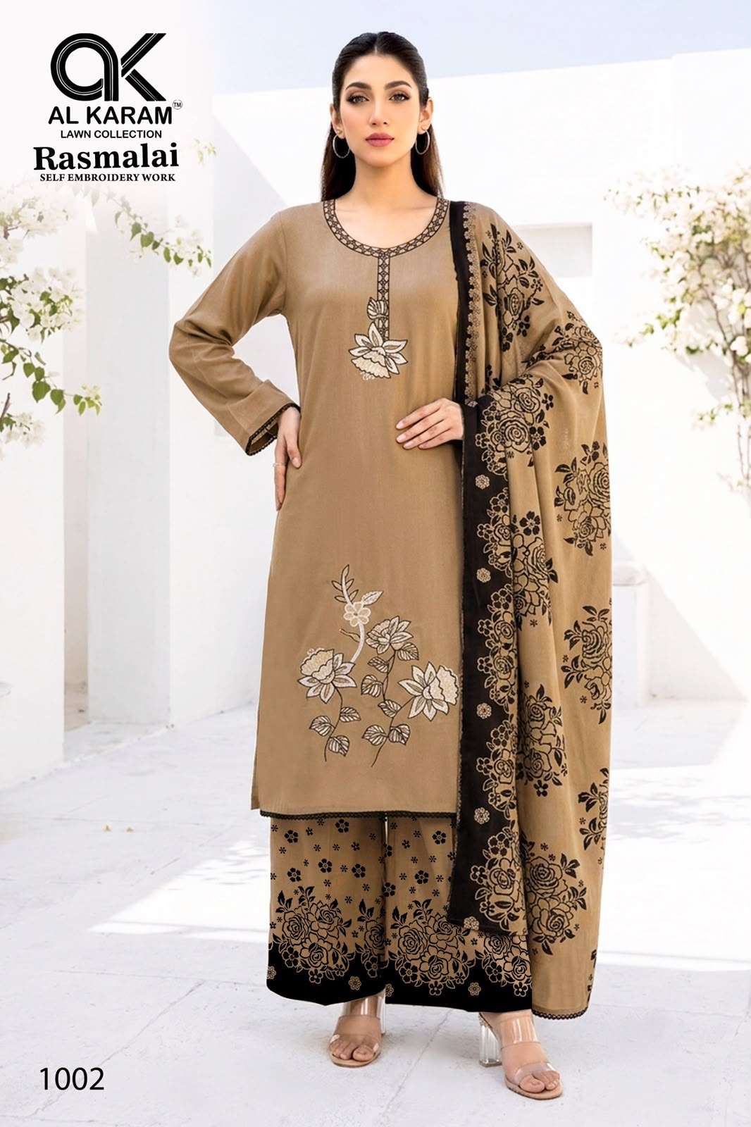 RASMALAI SELF EMBROIDERY WORK BY AL KARAM - 02