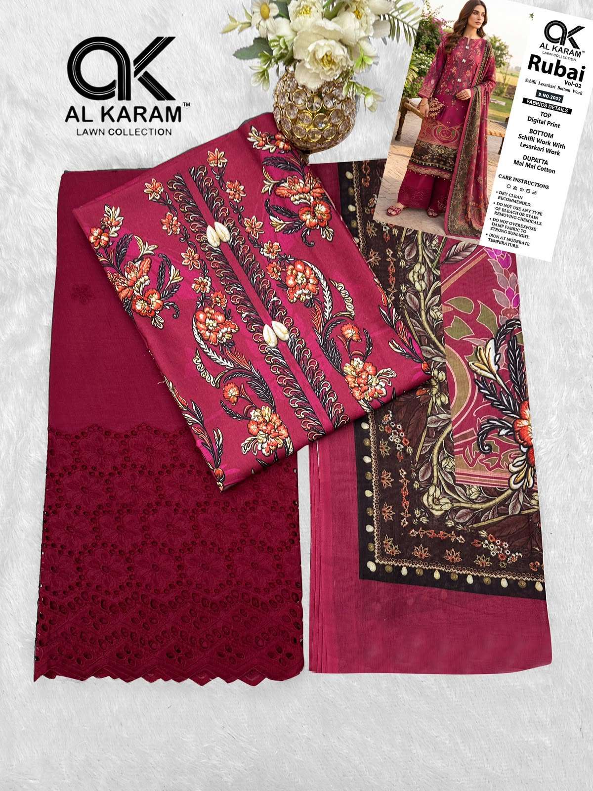 RUBAI VOL - 02 EPLICE BOTTOM BY AL KARAM LAWN COLLECTION - 08