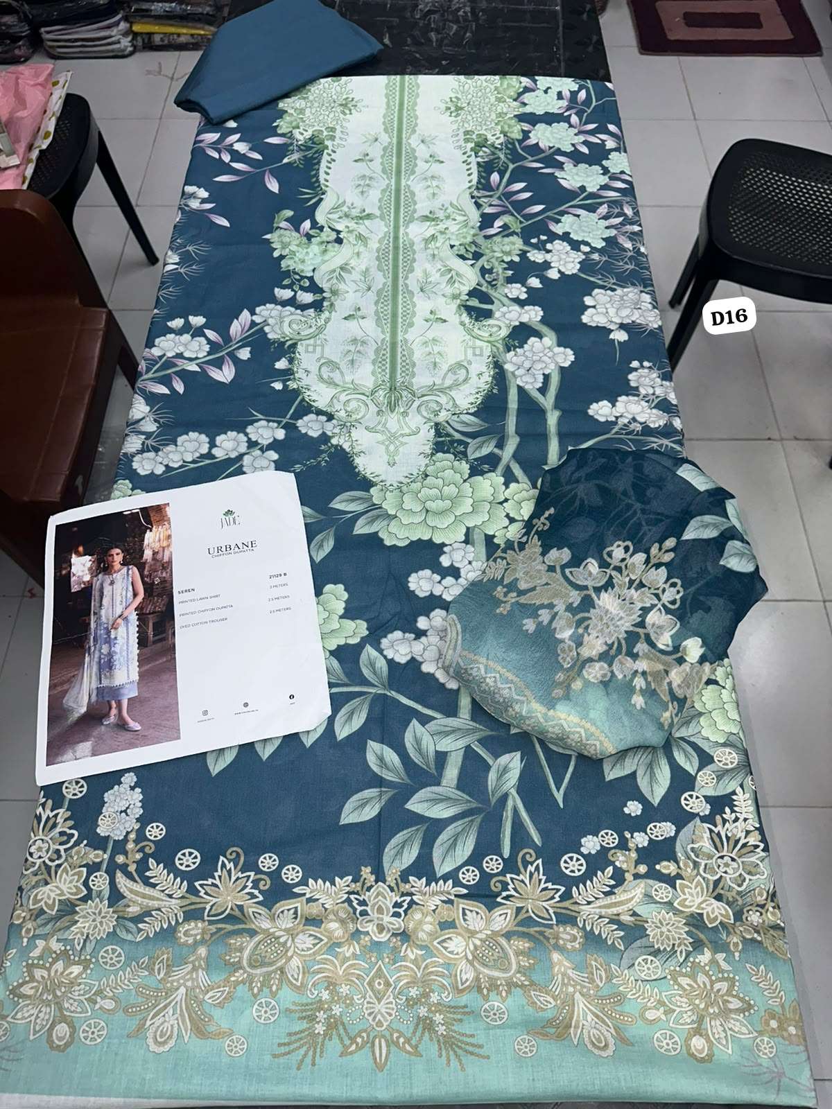 URBANE CHIFFON LAWN COLLECTION VOL - 02 OPEN & MODEL PICS BY JADE - 20