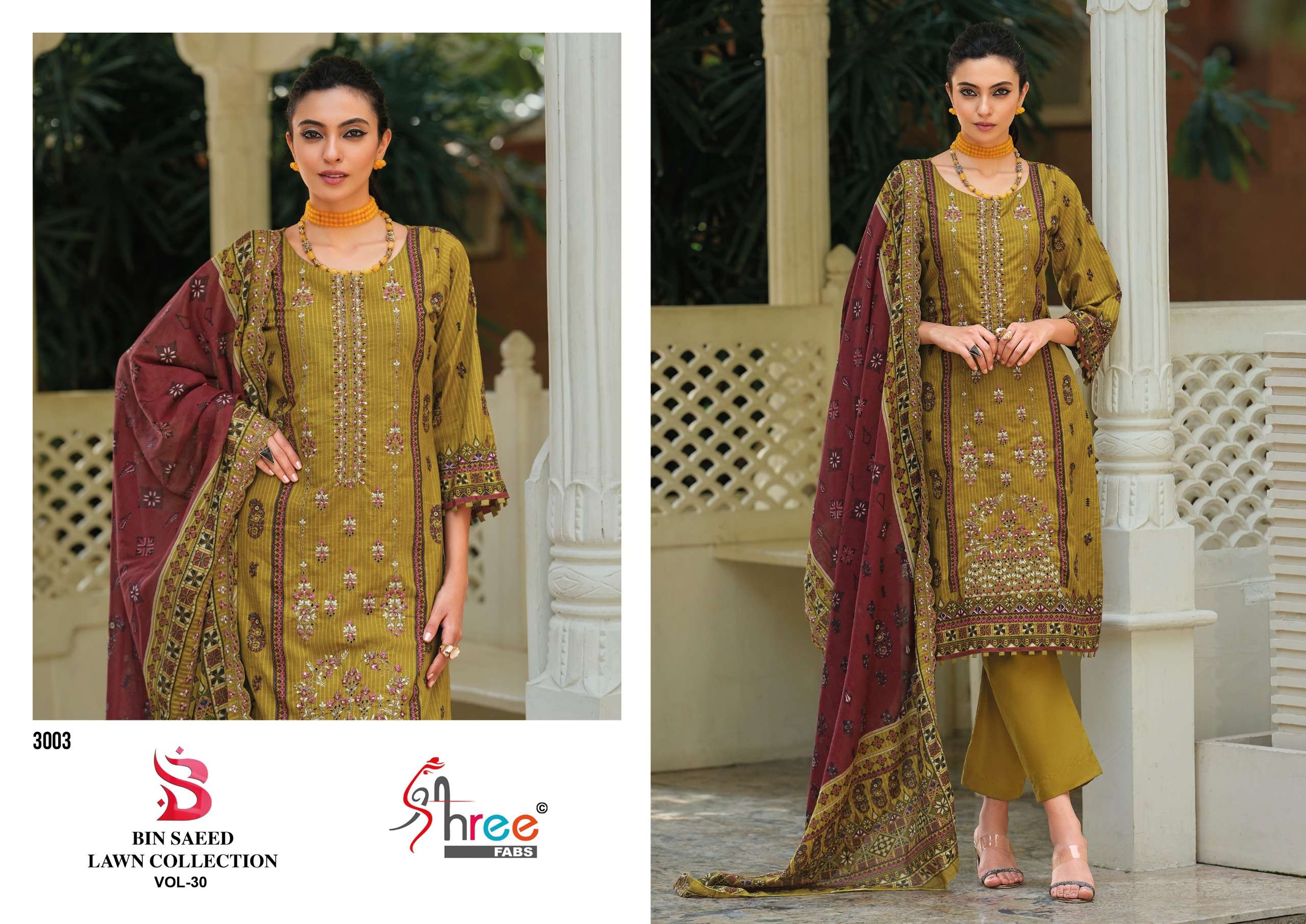 BIN SAEED LAWN COLLECTION VOL - 30 BY SHREE FABS - 03