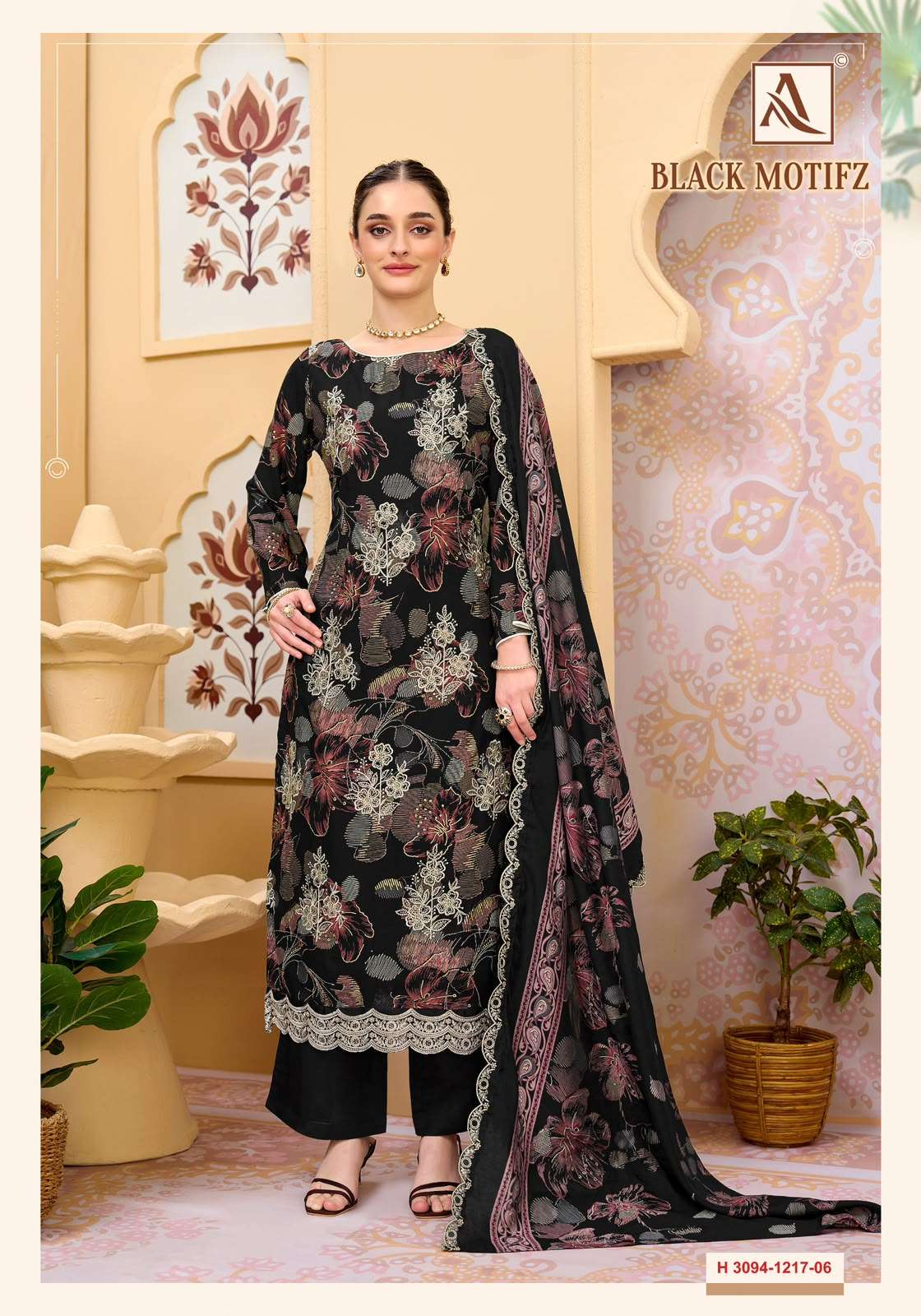 BLACK MOTIFZ BY ALOK SUIT - 06