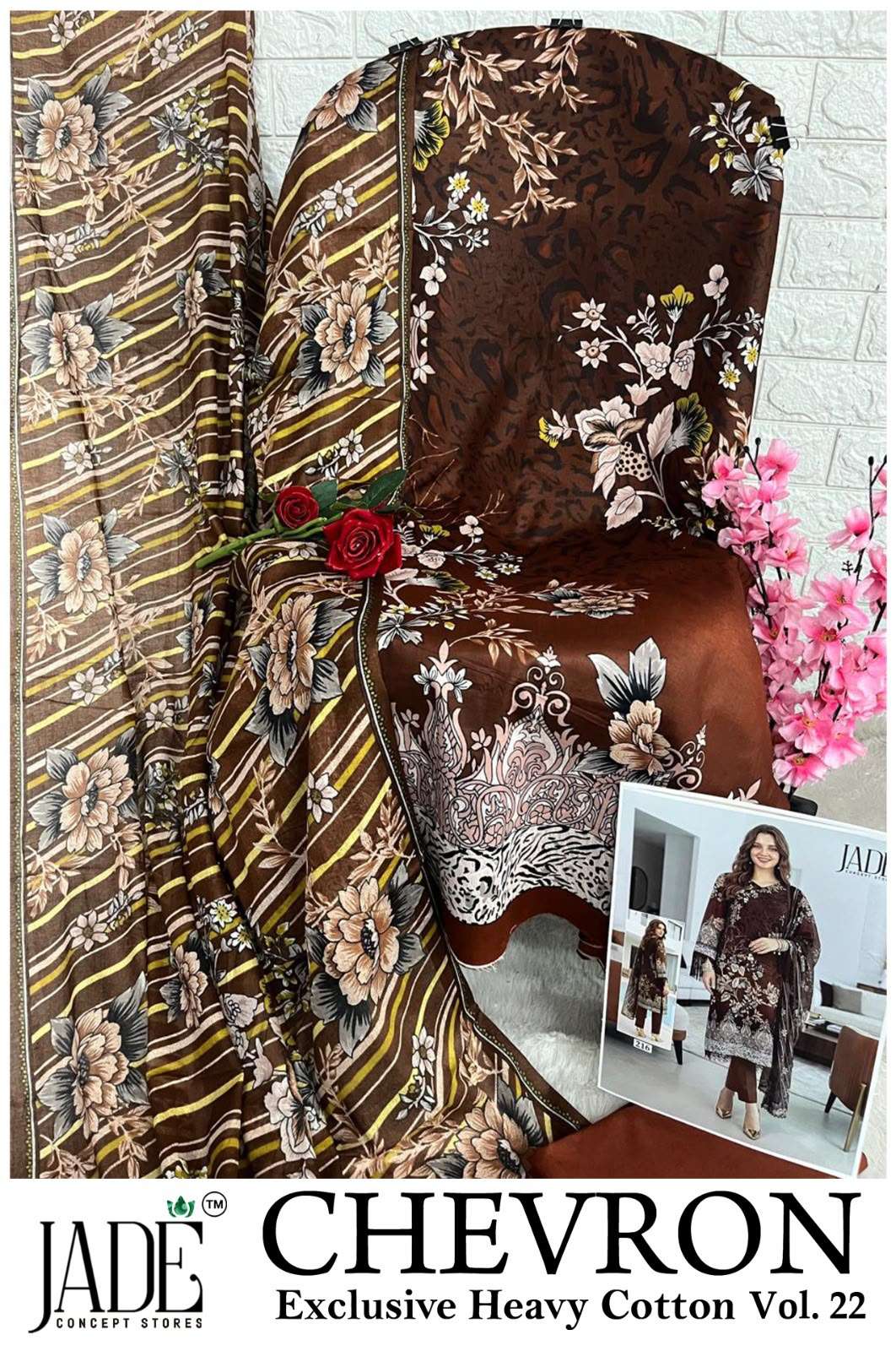 CHEVRON EXCLUSIVE HEAVY COTTON VOL - 22 BY JADE - 12