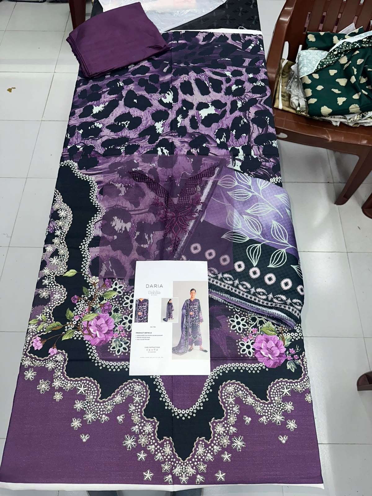 DAHLIA EMBROIDERED VISCOSE SLUB COLLECTION BY DARIA-08