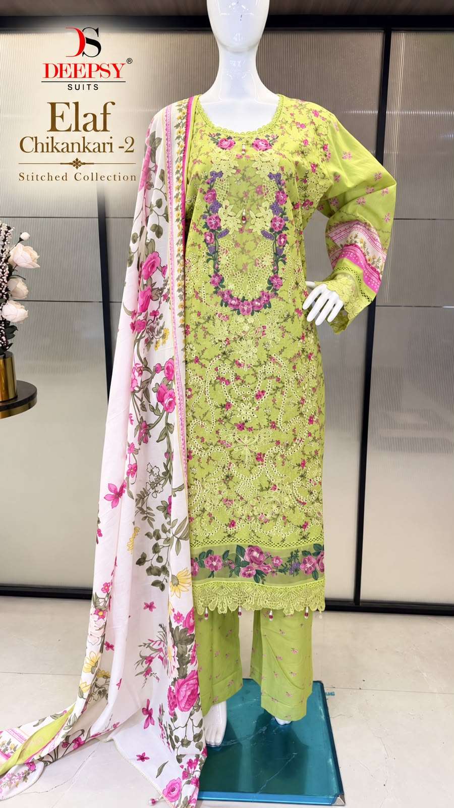 ELAF CHIKANKARI - 02 STITCHED COLLECTION BY DEEPSY SUITS - 02