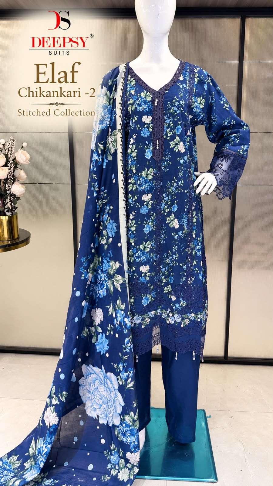 ELAF CHIKANKARI - 02 STITCHED COLLECTION BY DEEPSY SUITS - 08
