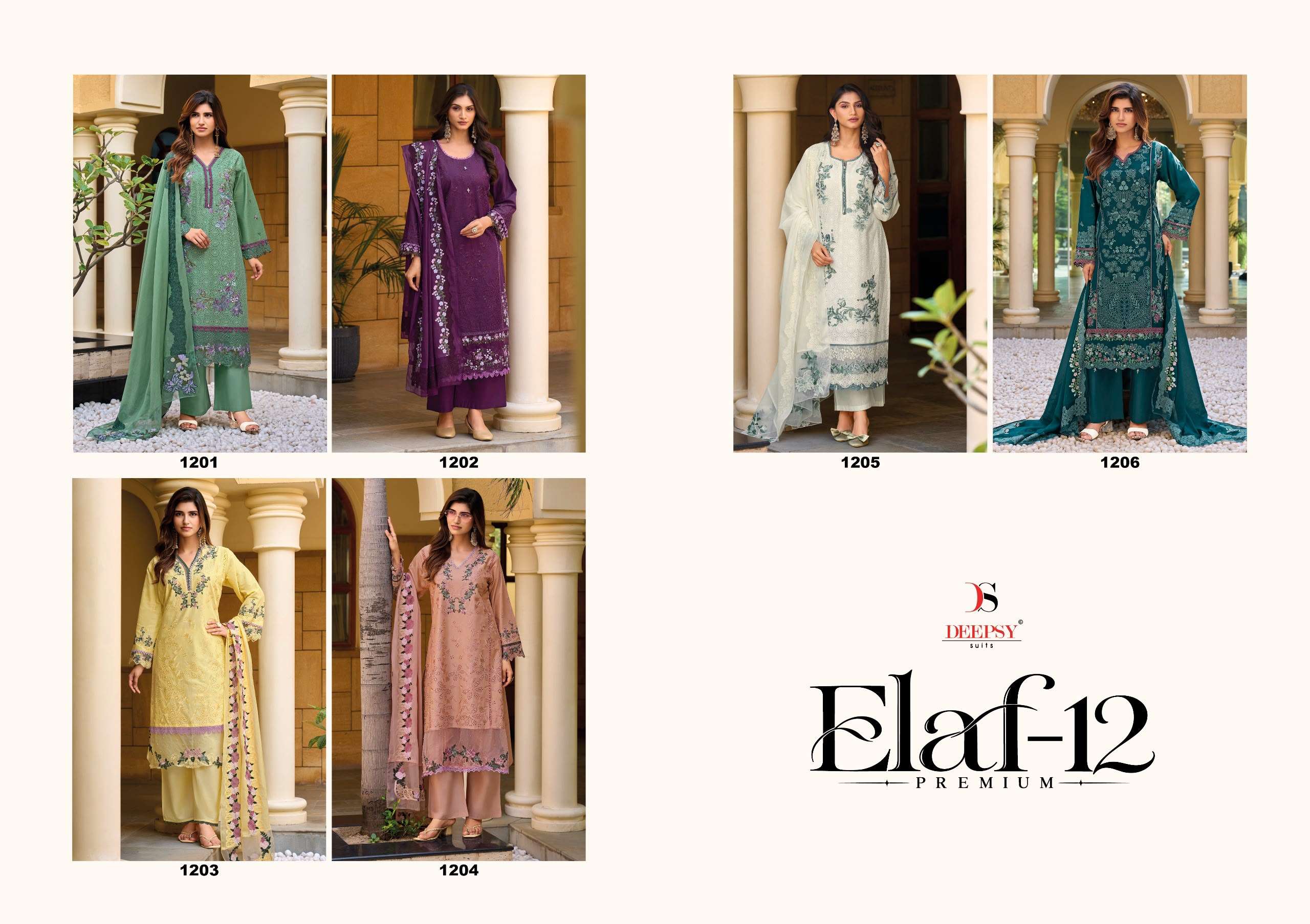 ELAF PREMIUM - 12 LUXURY LAWN MODEL PICS BY DEEPSY SUITS - 01 - 06