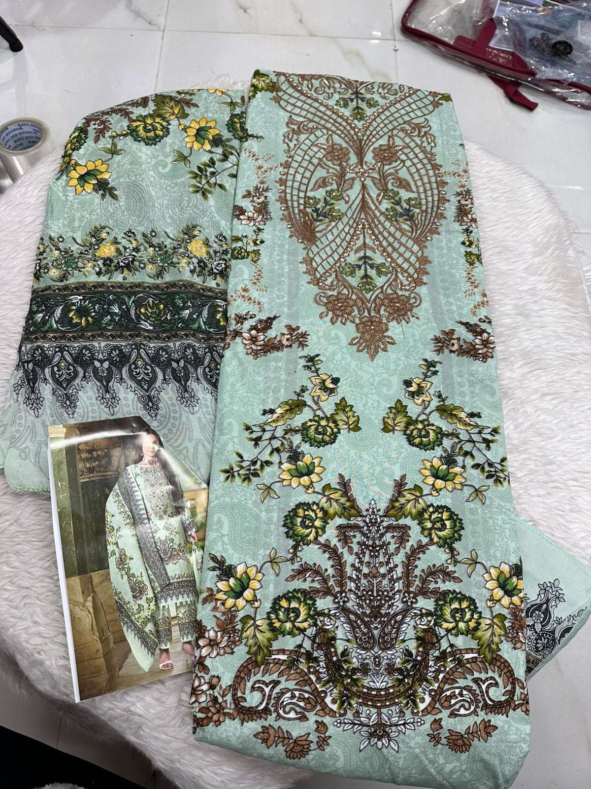 Falah Premium Cotton Colleciton Code - 50188 By Falah Designer Suits - 01 - 08