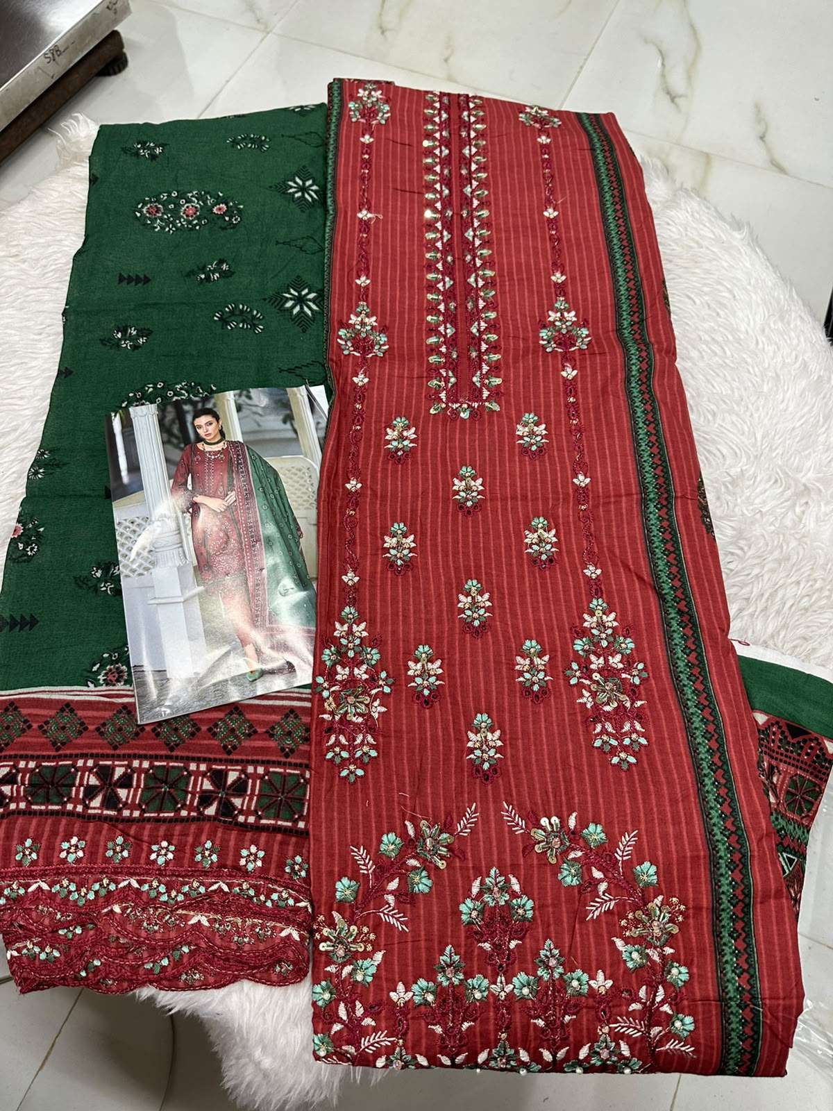 Falah Premium Cotton Colleciton Code - 50198 By Falah Designer Suits - 01 - 06