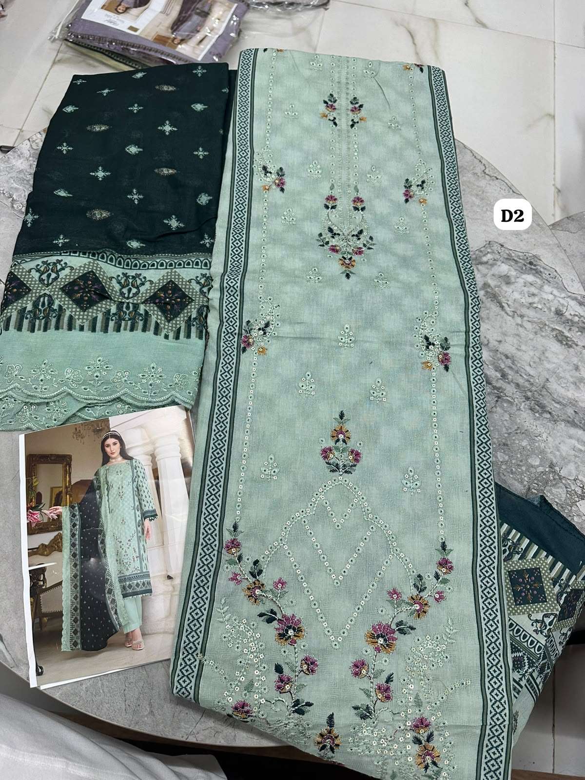 Falah Premium Cotton Colleciton Code - 50203 By Falah Designer Suits - 01
