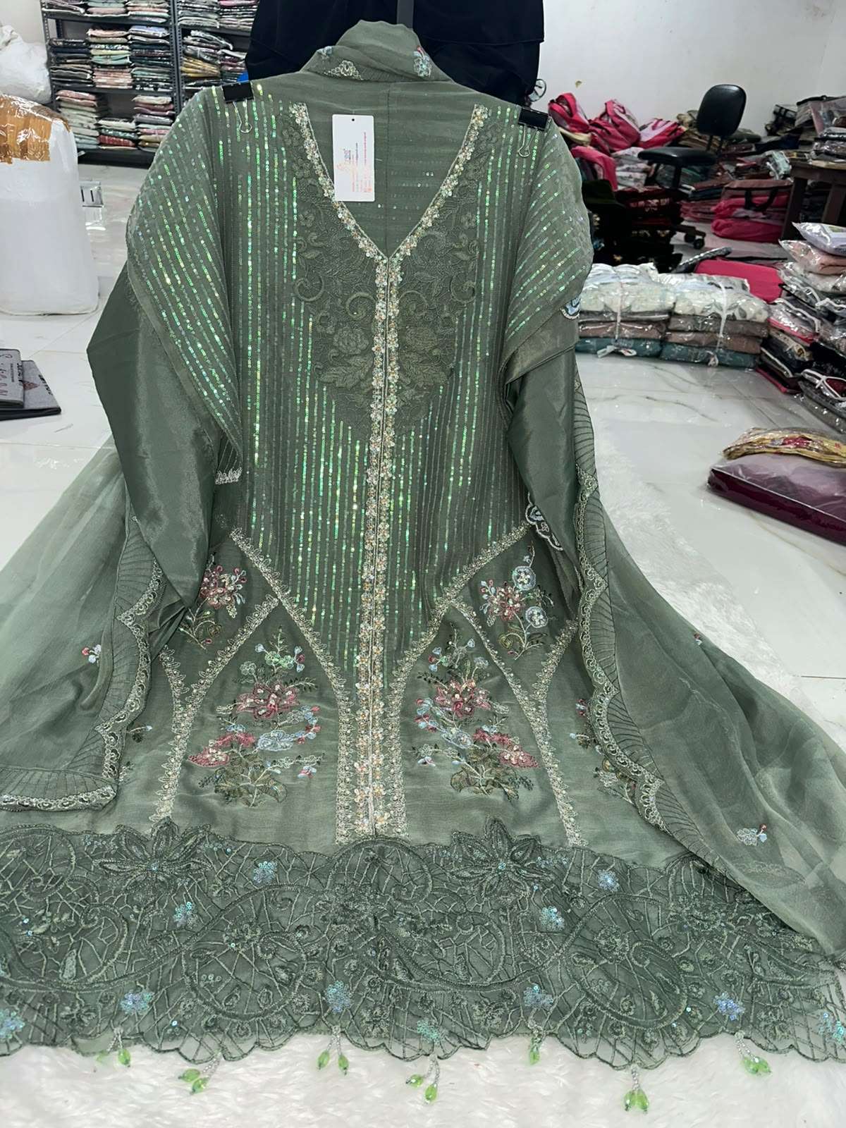 Falah Premium Party Wear Chiffon Collection Code - 50225 by Falah Designer Suits - 03