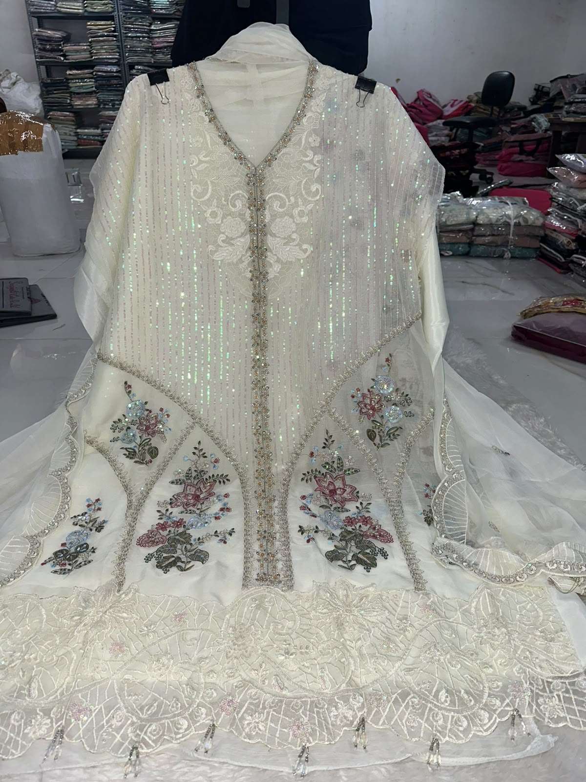 Falah Premium Party Wear Chiffon Collection Code - 50225 by Falah Designer Suits - 05