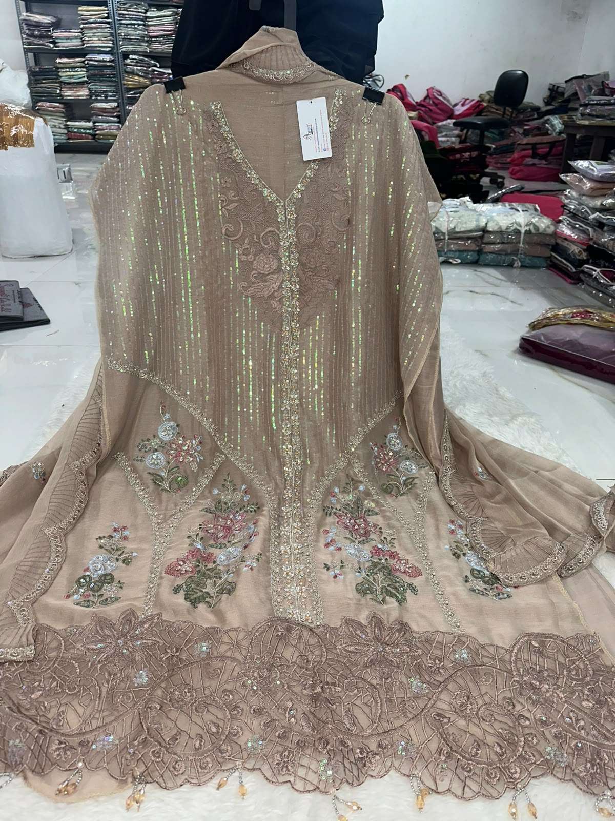 Falah Premium Party Wear Chiffon Collection Code - 50225 by Falah Designer Suits - 07