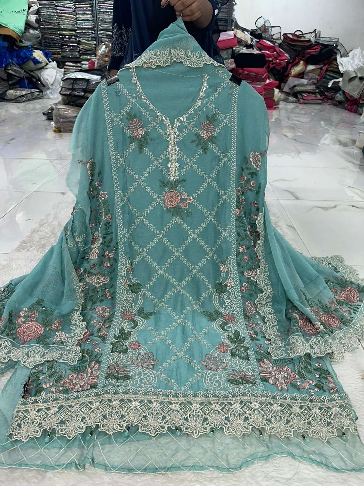 Falah Premium Party Wear Collection Code - 50193 By Falah Designer Suits - 05