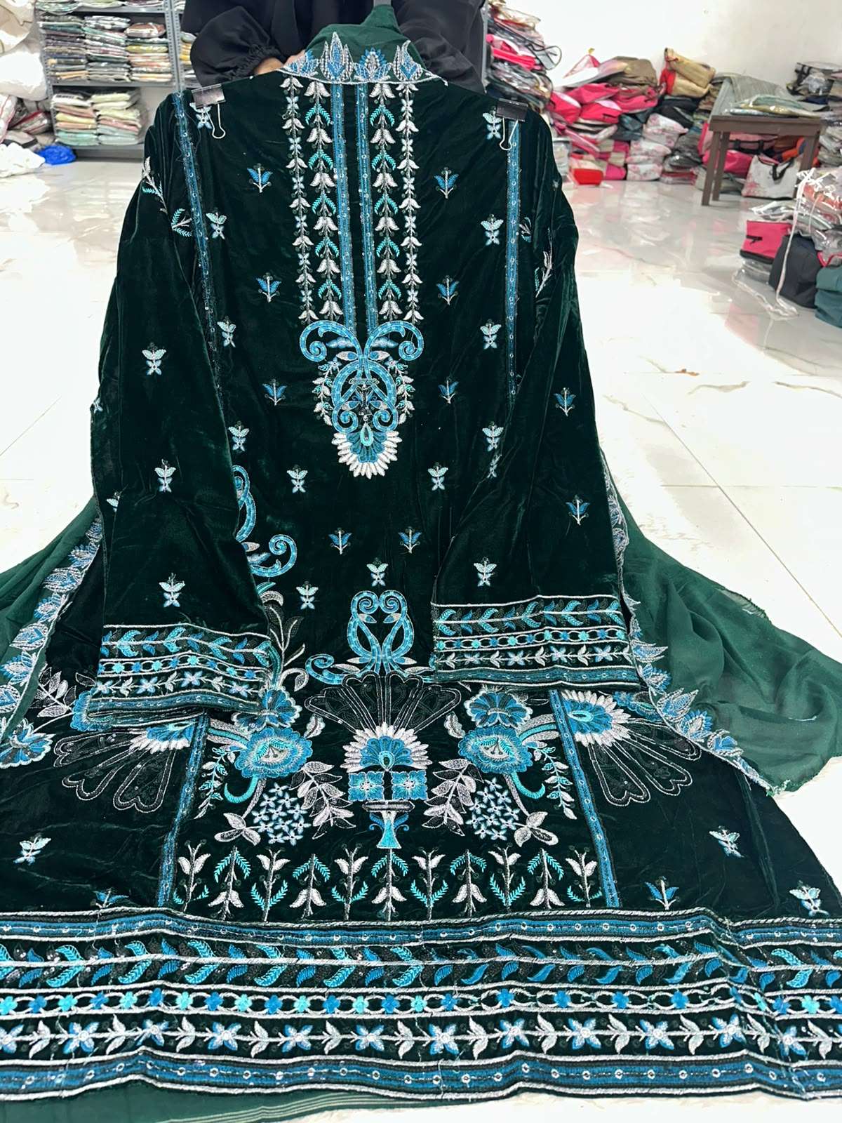 Falah Premium Velvet Collection Code NOP395 By Falah Designer Suits - 05