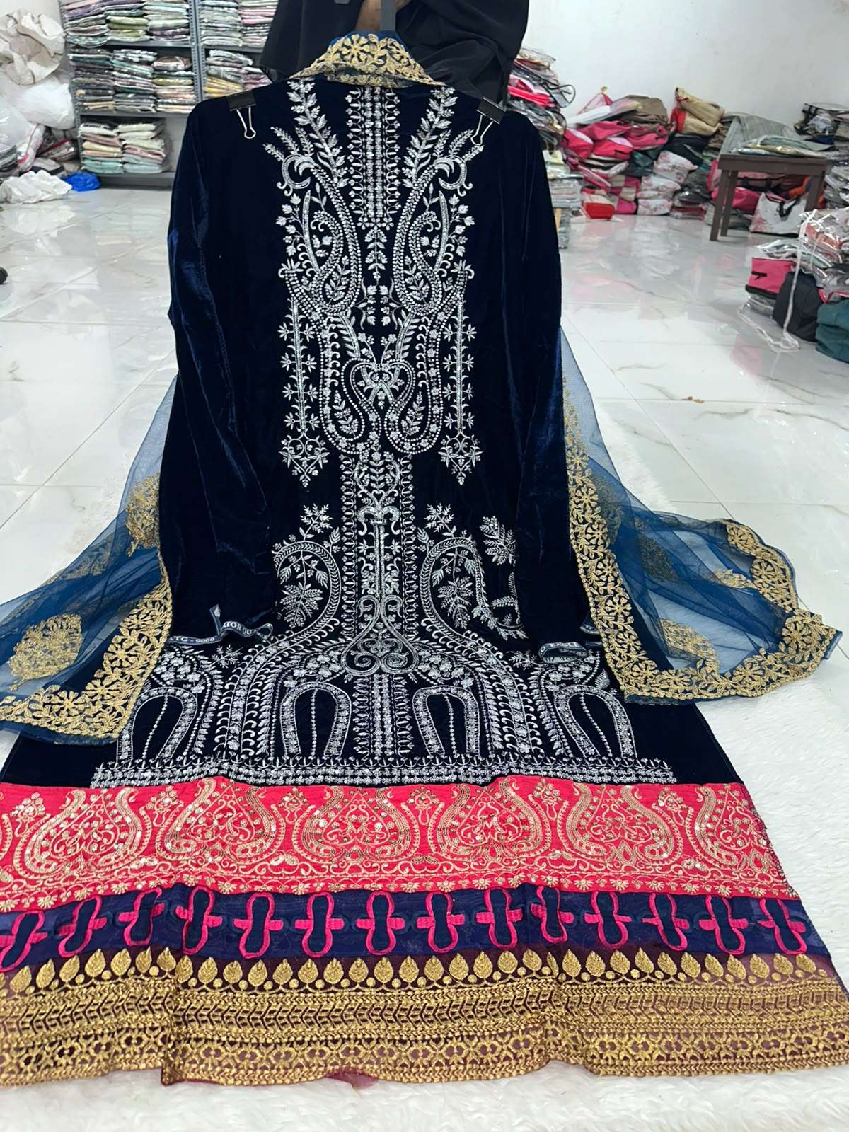 Falah Premium Velvet Collection Code NOP395 By Falah Designer Suits - 13