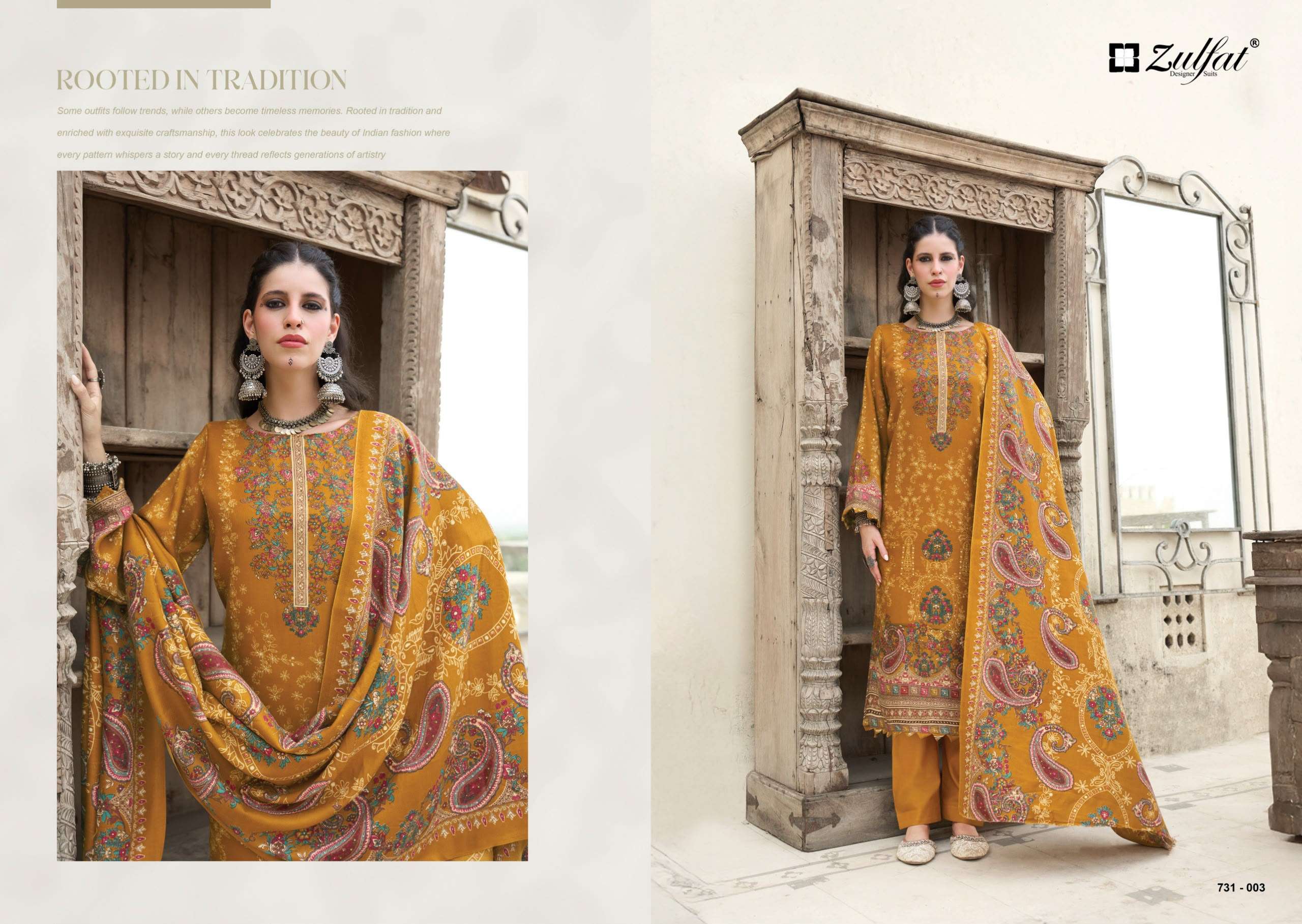 GULNOOR EXCLUSICE WOOLLEN COLLECTION BY ZULFAT DESIGNER SUITS - 03