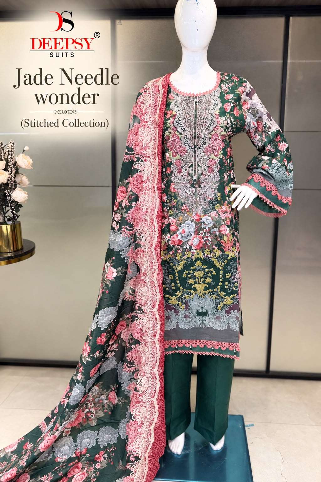 JADE NEEDLE WONDER STITCHED COLLECTION BY DEEPSY SUITS - 01