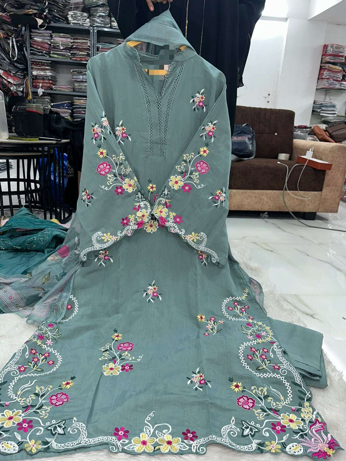 Kaftan Premium Collection - A Delicate Bloom of Elegance Code -: RTW07-10 by RTW-03
