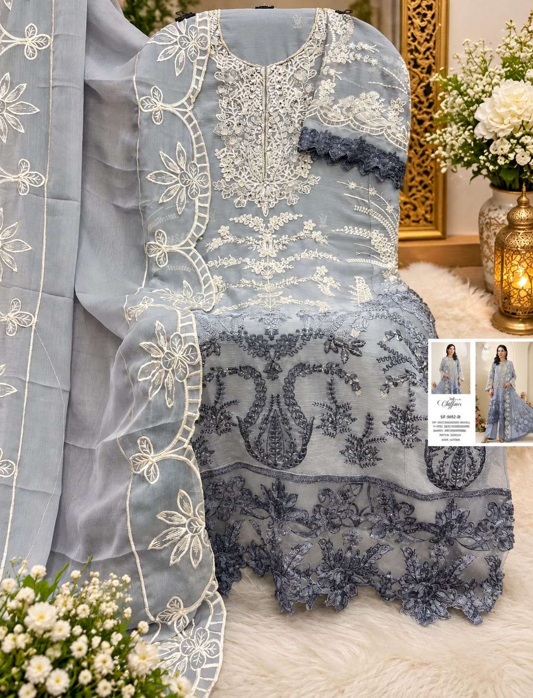 MARIA B CHIFFONS D NO. SF - 5652 BY SHREE FABS - 08