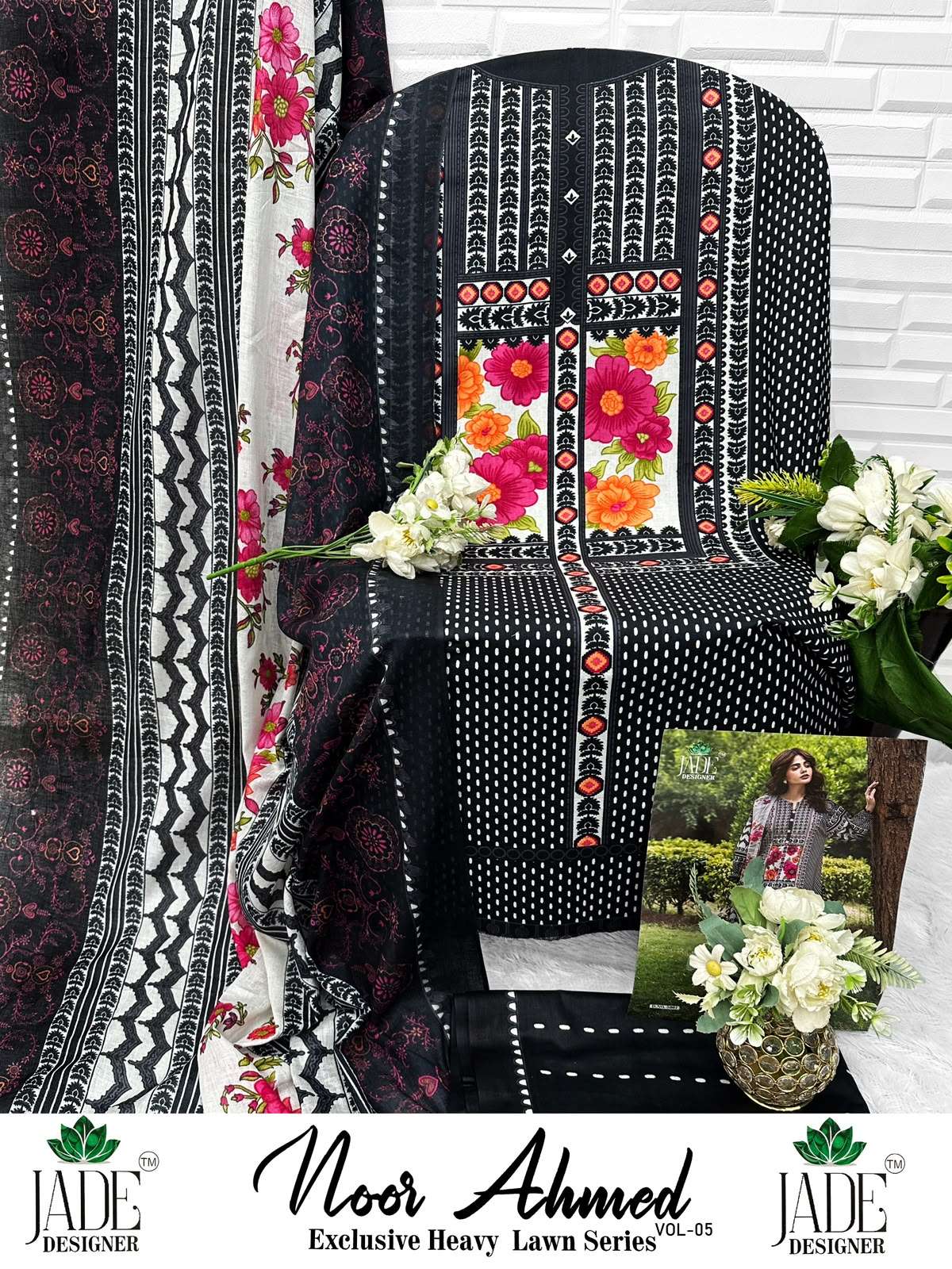 NOOR AHMED HEAVY LAWN COTTON VOL - 05 BY JADE - 07