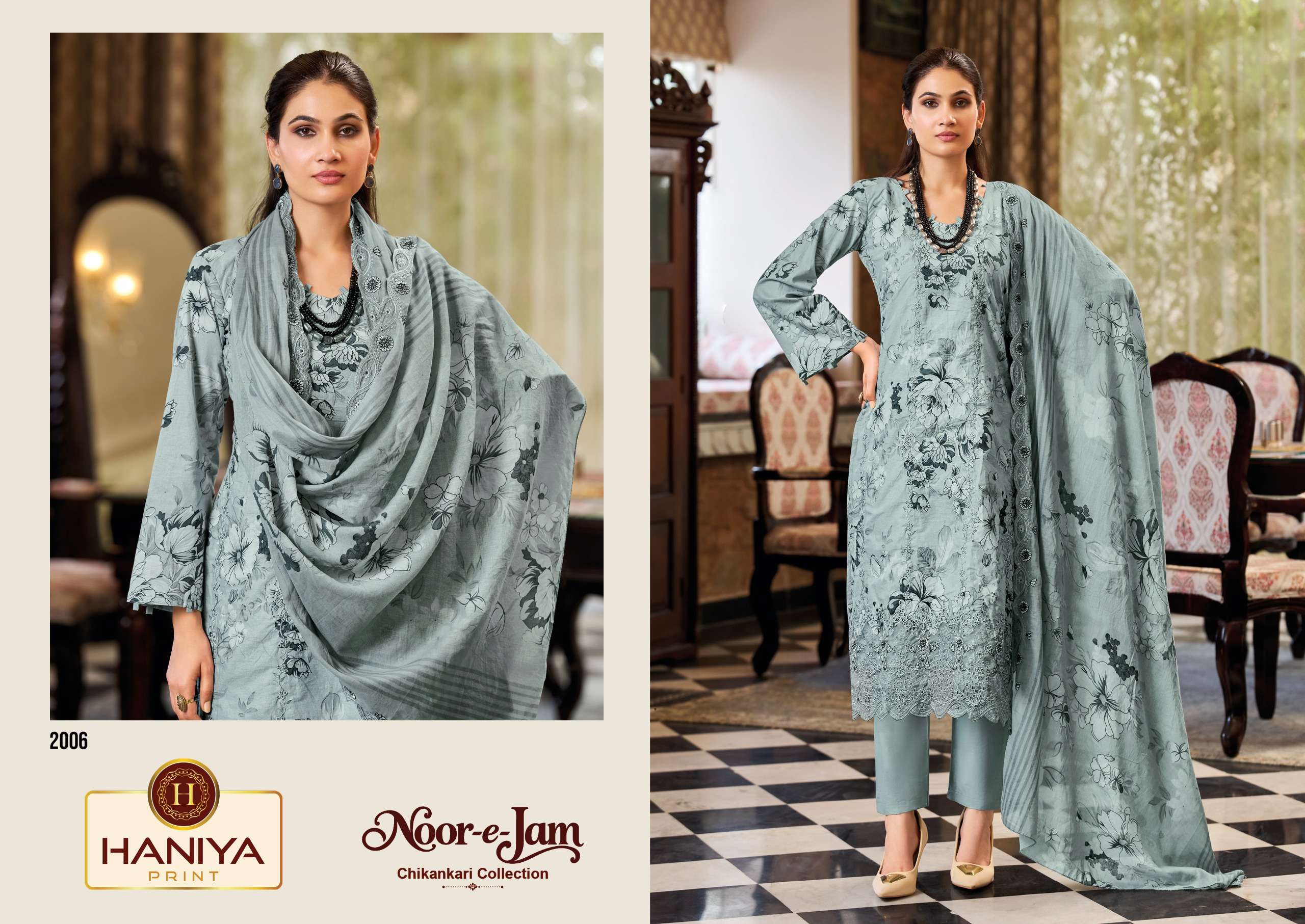 NOOR-E-ZAM CHIKANKARI COLLECTION HANIYA PRINT-08