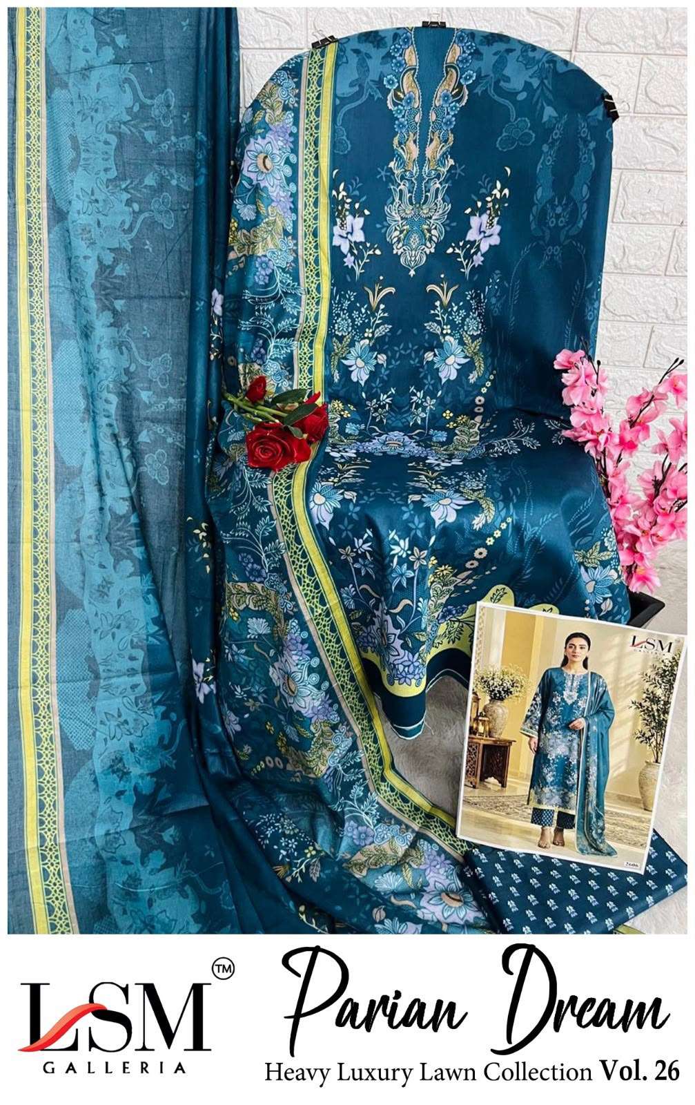 PARIAN DREAM HEAVY LUXURY LAWN COLLECTION VOL - 26 BY LSM GALLERIA - 12