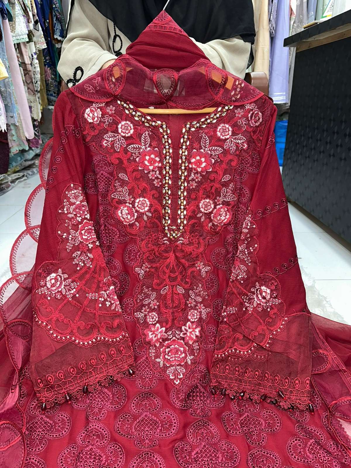 RTW BAHAAR STITCHED PURE CHIFFON COLLECTION DESIGNS OF MARIA B CHIFFON BY ZA - 02