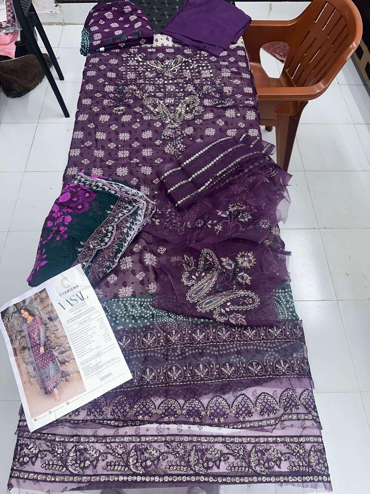 Vasal Luxury Embroidered Chiffon Collection Vol - 01 Open Pics By Charizma - 01