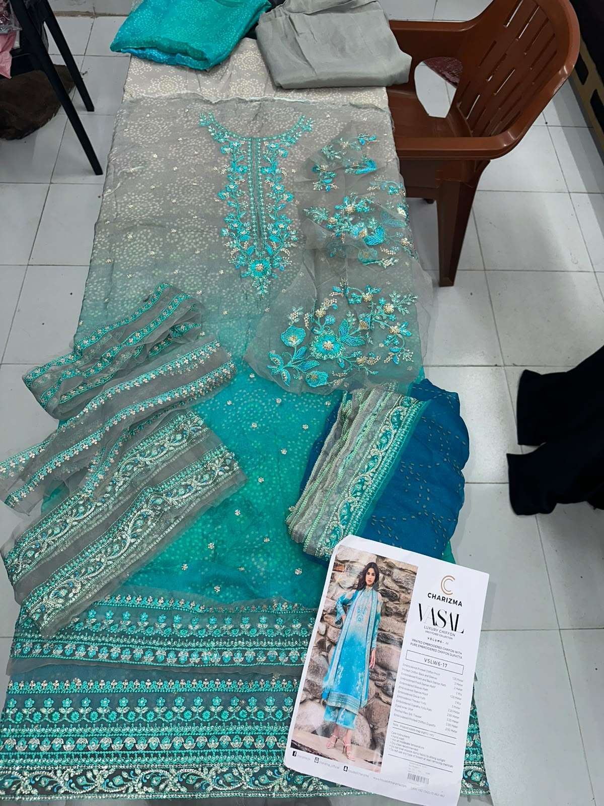 Vasal Luxury Embroidered Chiffon Collection Vol - 01 Open Pics By Charizma - 02