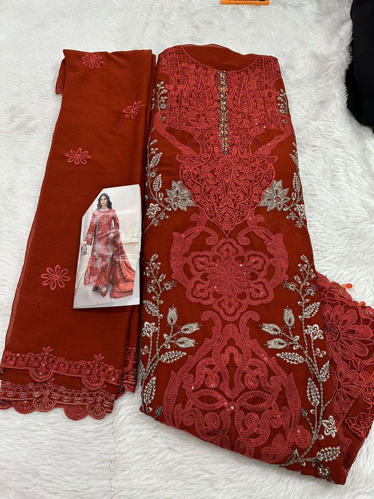 Falah Premium Party Wear Collection Unstitched code -30640 by Falah Designer-02