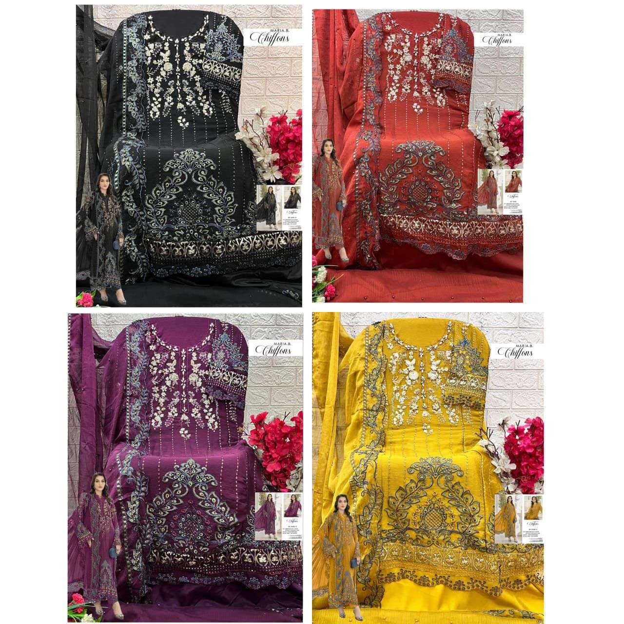 MARIA B CHIFFONS D.NO. K - 5535 BY SHREE FABS - 01 - 04