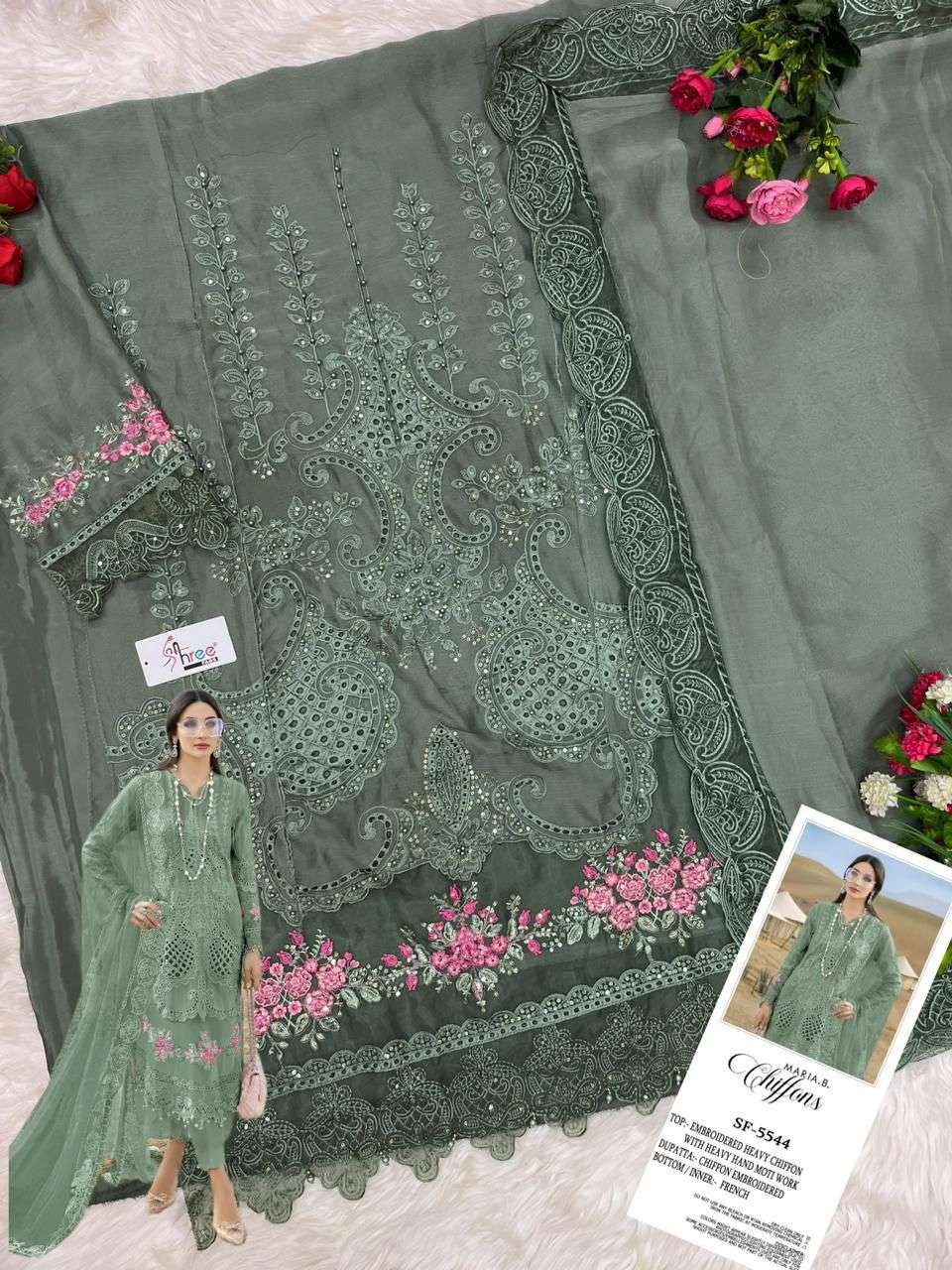 MARIA B CHIFFONS D.NO. SF - 5544 BY SHREE FABS - 02