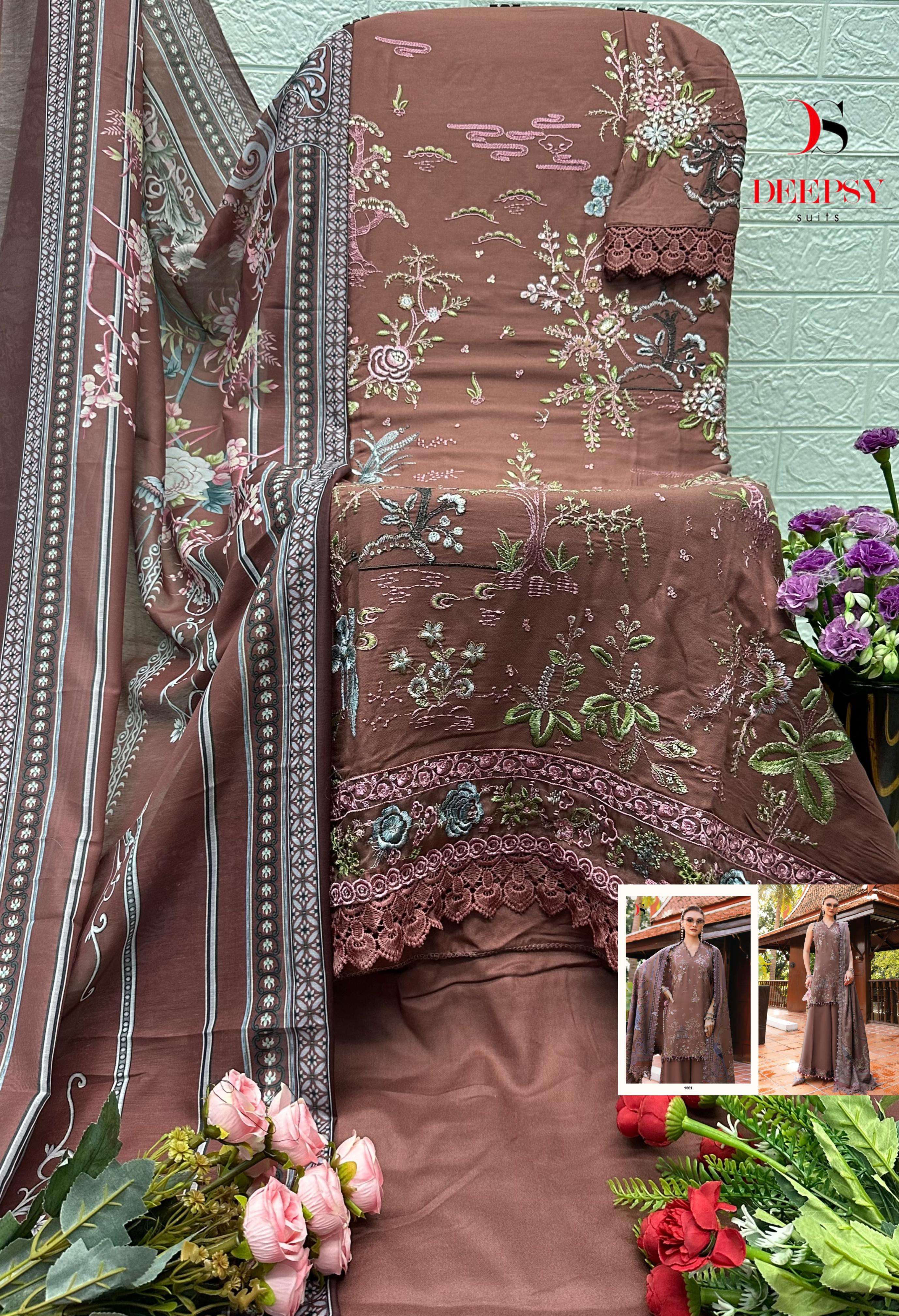 MARIA B PREMIUM EMBROIDERED RAYON - 5 BY DEEPSY SUITS - 01